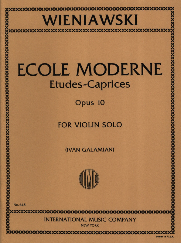 Ecole Moderne op.10. 10 Etudes-Caprices
